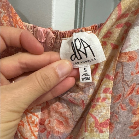 Spaghetti Strap Patchwork Midi Dress in Coral Mix - Picture 2 of 2